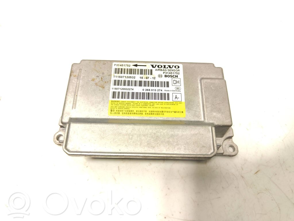 Volvo V60 Airbag control unit/module 