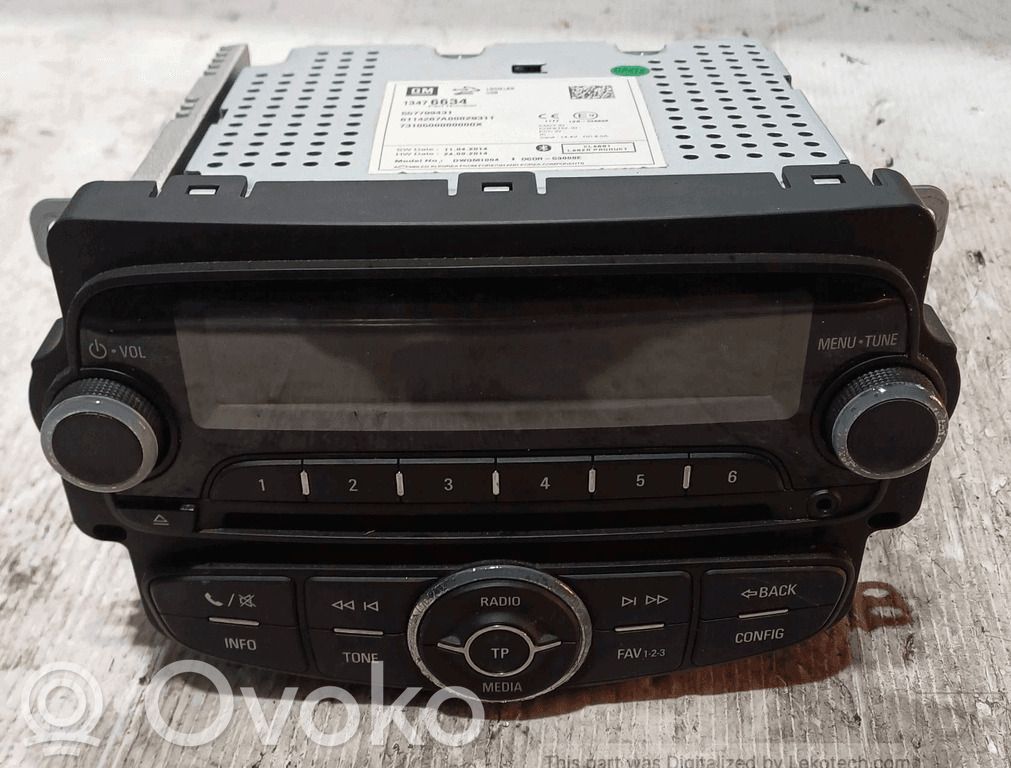 Opel Corsa E Unité principale radio / CD / DVD / GPS 