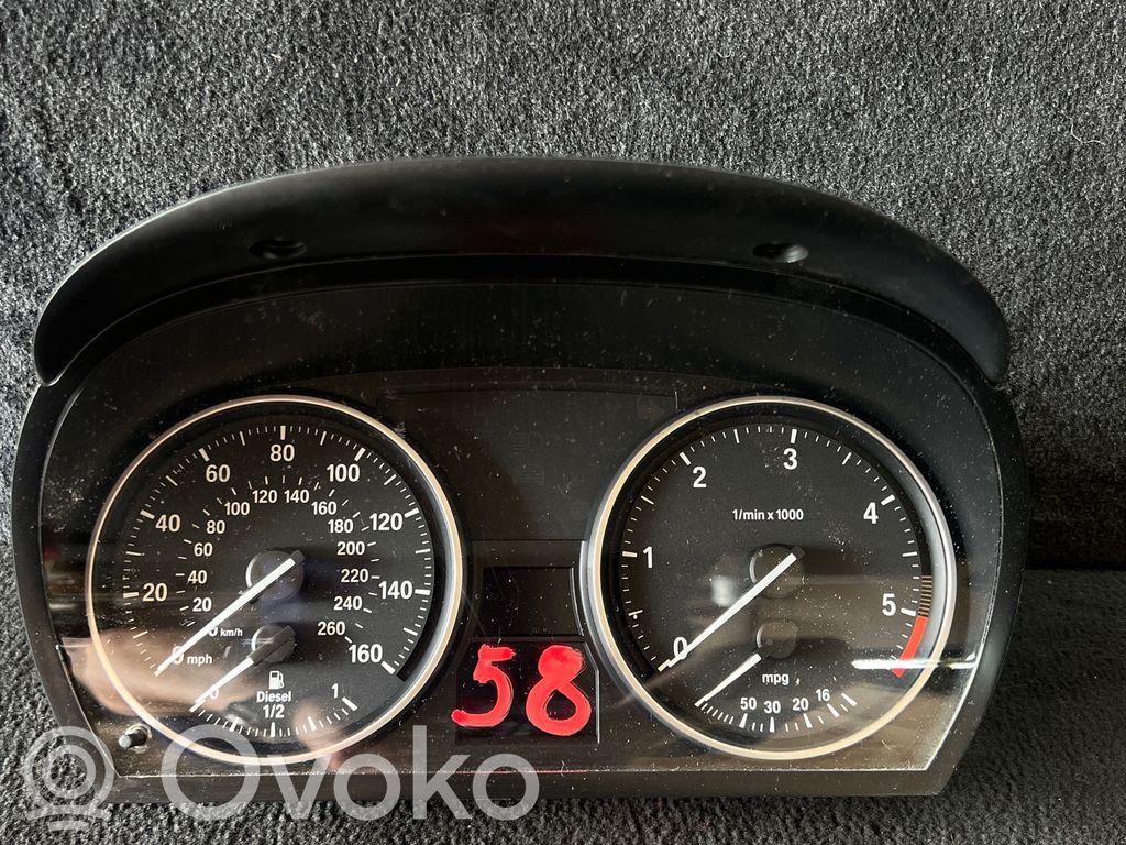 BMW 3 E90 E91 Speedometer (instrument cluster) 