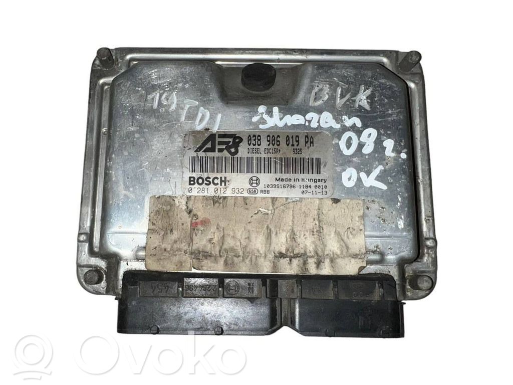 Engine control unit/module   038906019PA,0281012932,1039S16796