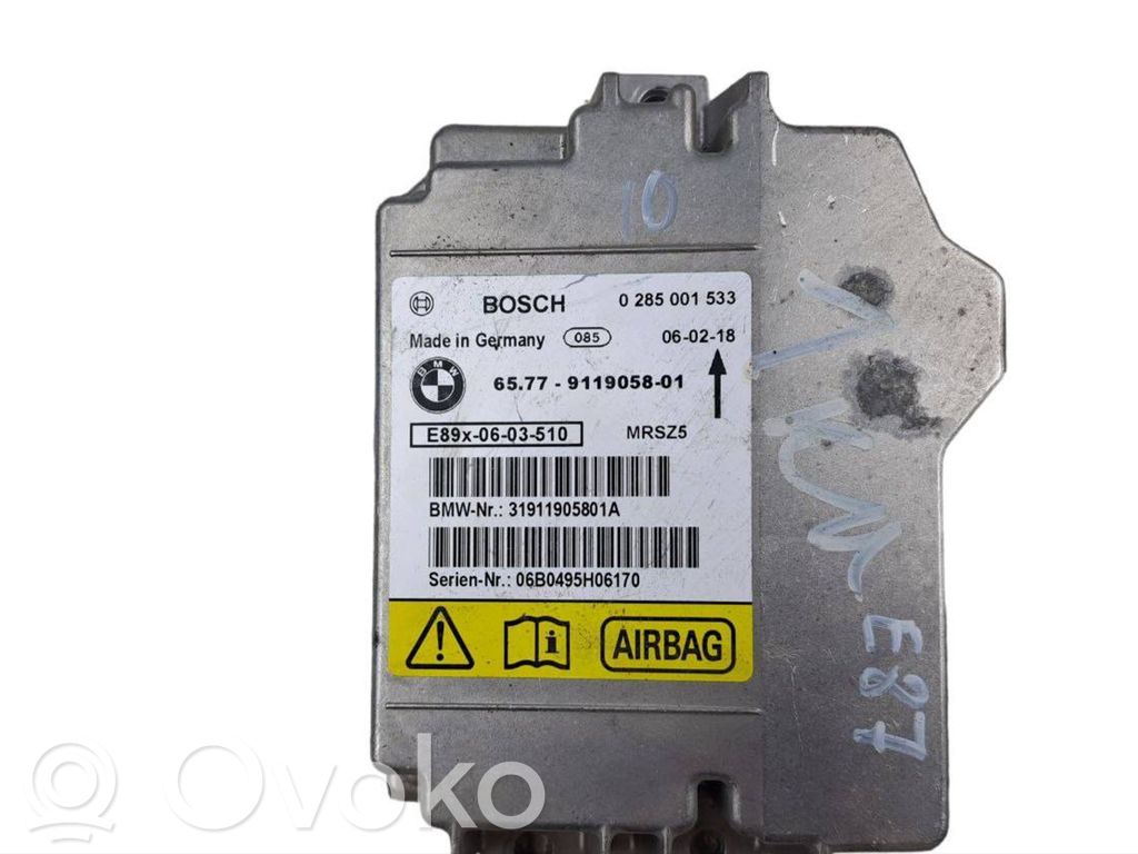 Unidad de control/módulo del Airbag   0285001533,9119058,6577917201901