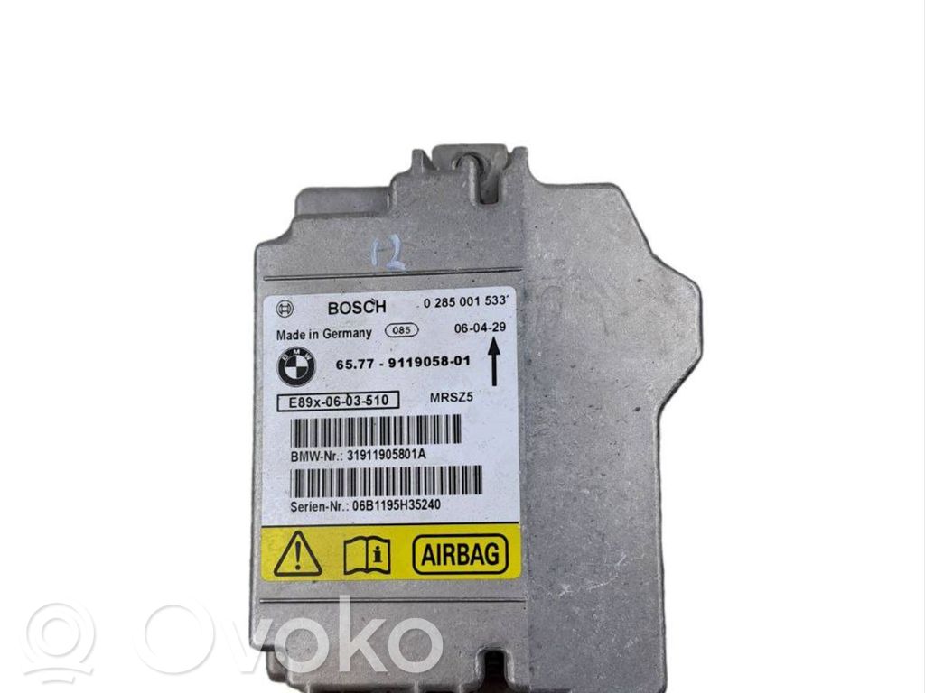 BMW 3 E90 E91 Airbag control unit/module 