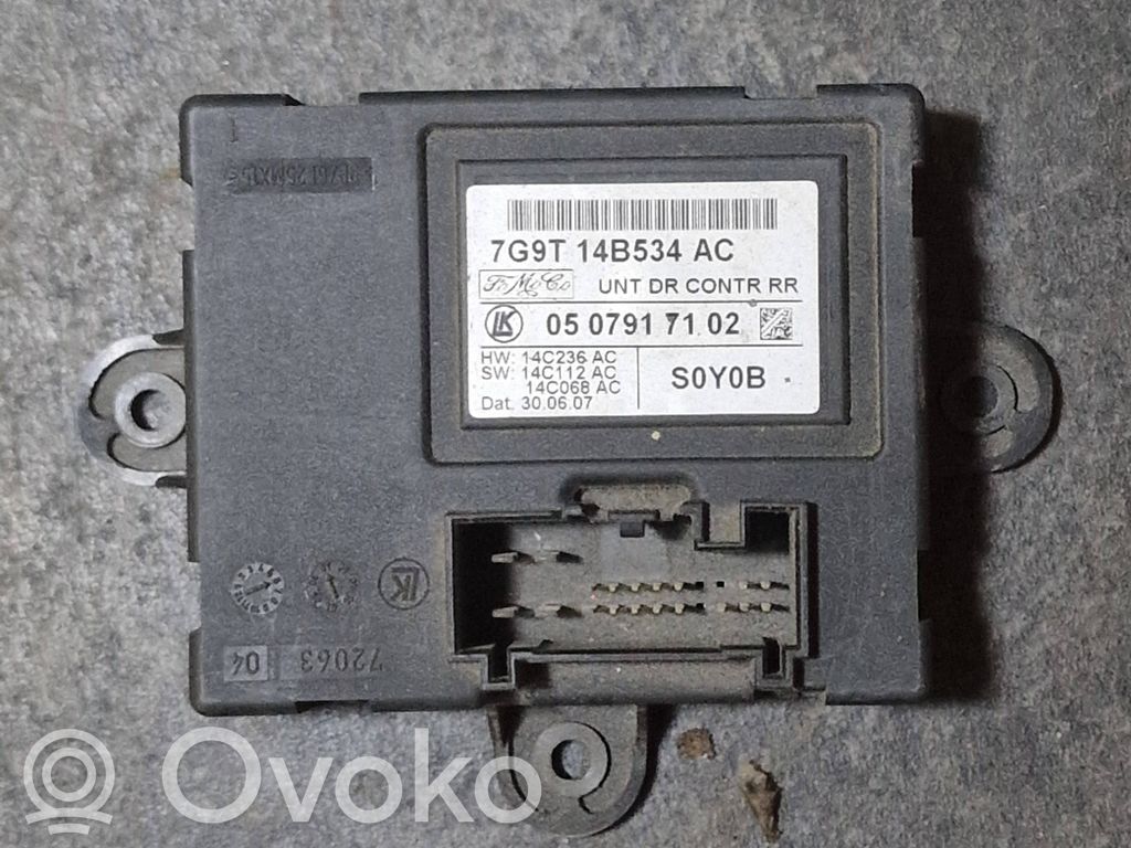 Other control units/modules   7G9T14B534AC,14C236AC,0507917102