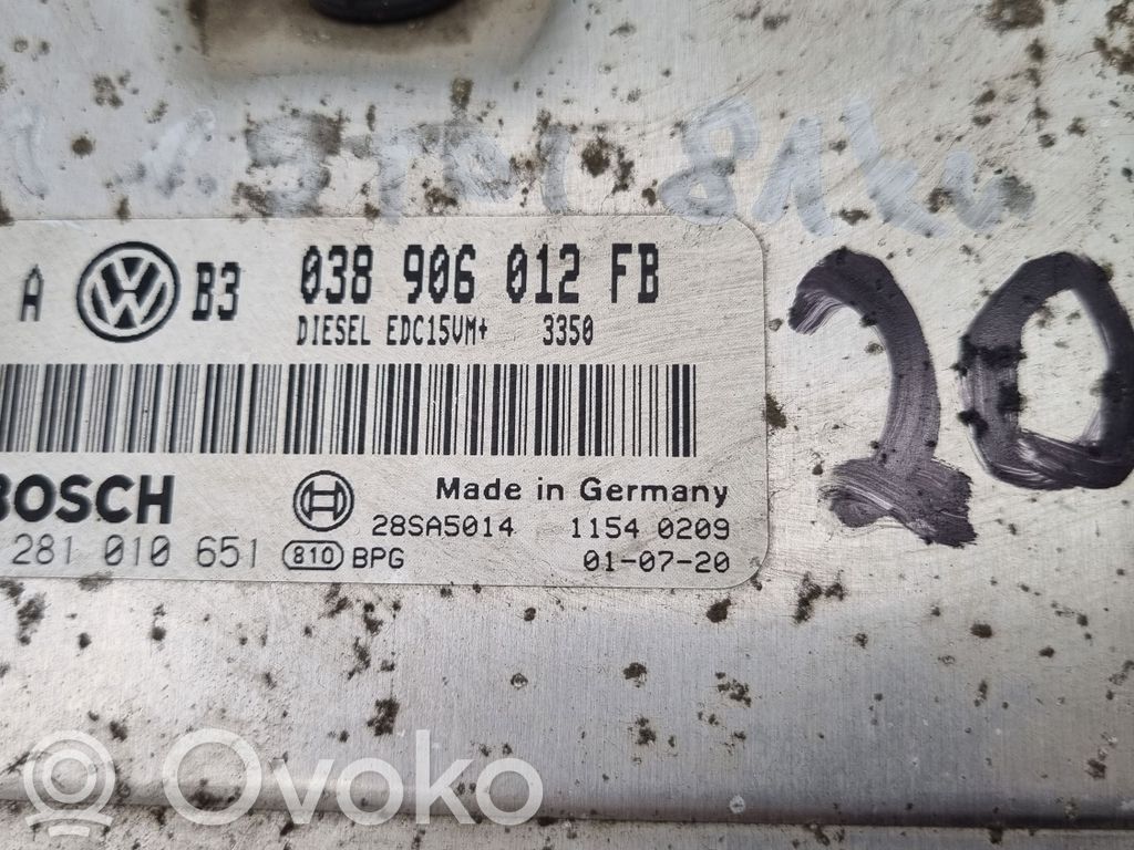 Volkswagen Golf IV Engine control unit/module 