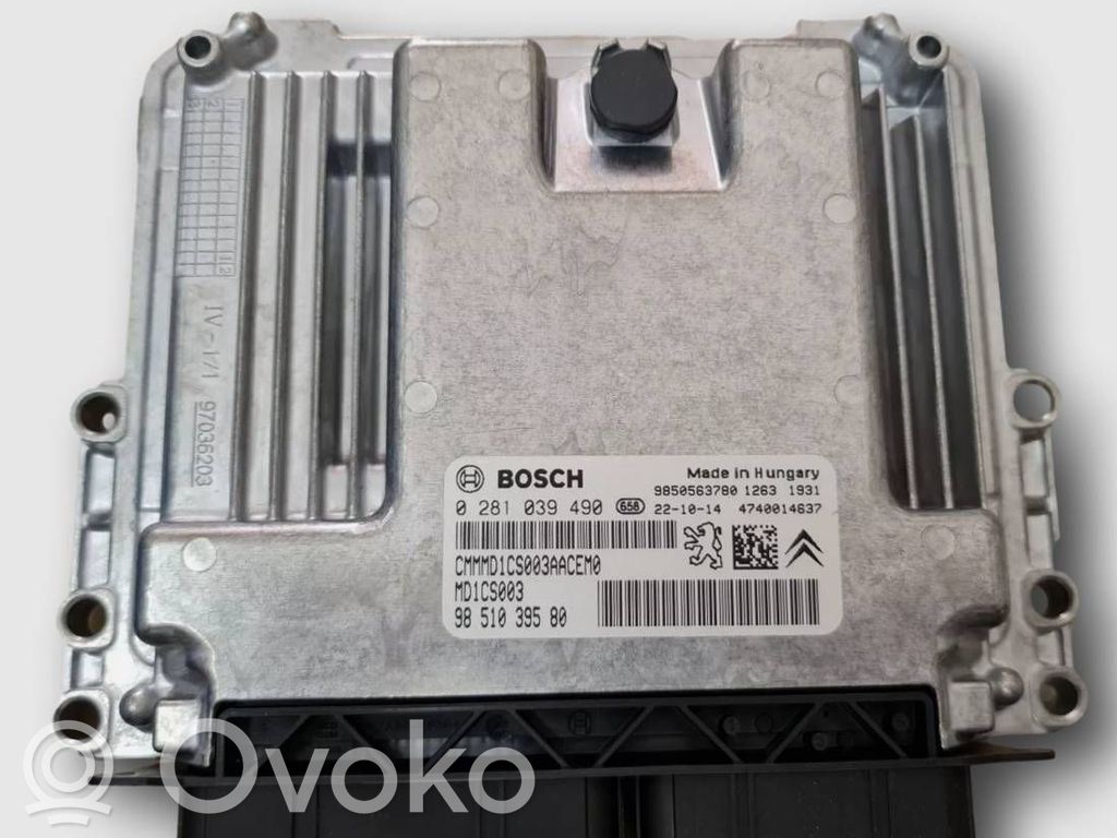 Unidad de control/módulo del motor   0281039490,9851039580,9650563780,SU001B3862,SU001B3862