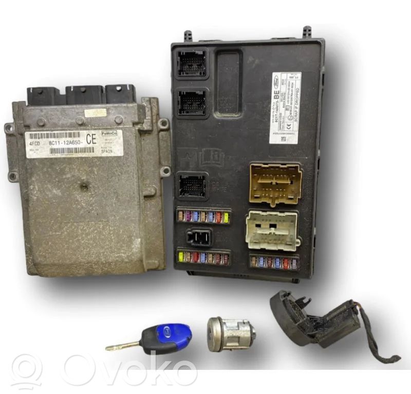 Engine ECU kit and lock set   8C1112A650CE,8C1T14A073BE,VP6C1U12B523AB