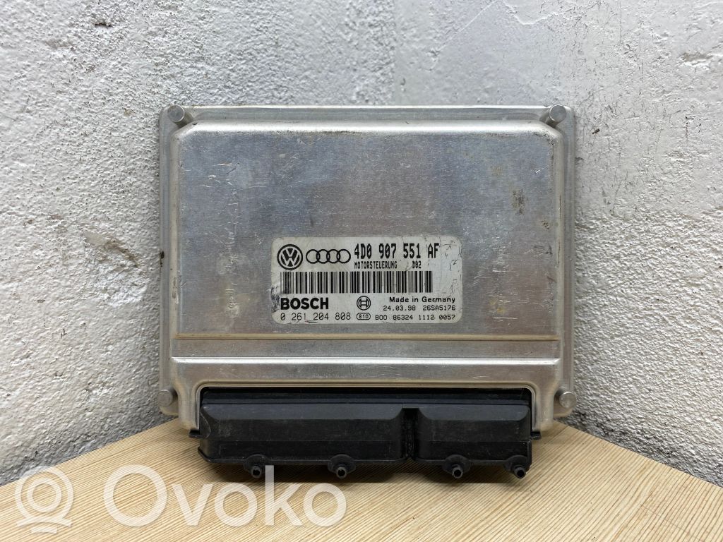 Engine control unit/module   4D0907551AF,26SA5176,0261204808