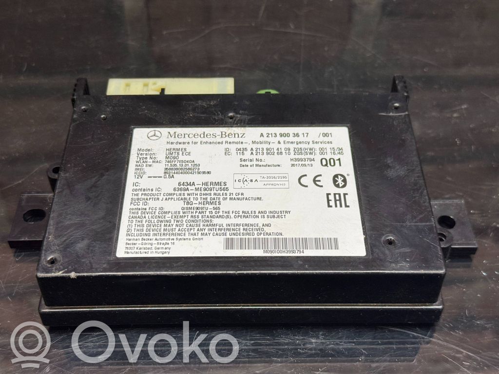 Mercedes-Benz E W213 Bluetooth control unit module 