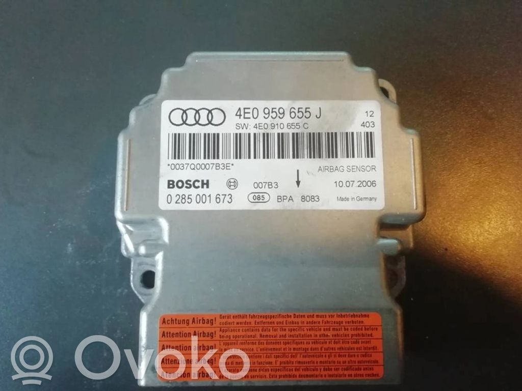 Airbag control unit/module   4E0959655J,4E0910655C,0285001673