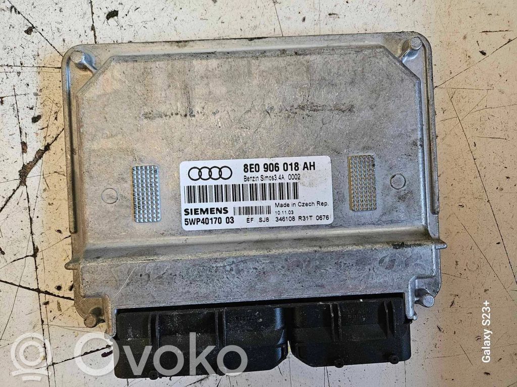 Engine control unit/module   8E0906018AH,5WP4017003,S34A0002