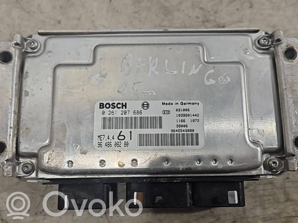 Engine control unit/module   0261207686,9648608280,9645543880