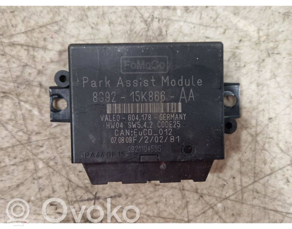 Sterownik / Moduł parkowania PDC   8G9215K866AA,0921104595,604178