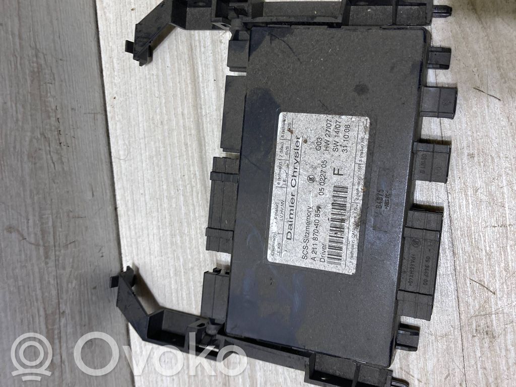 Mercedes-Benz CLS C219 Module de commande de siège 