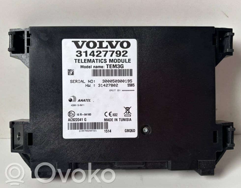 Other control units/modules   31427792,AC922041G,31427802