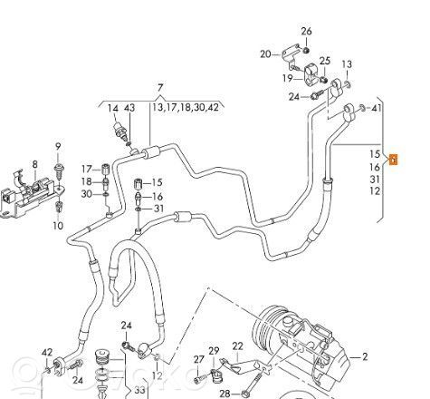 Volkswagen Polo V 6R Przewód chłodzenia turbiny 