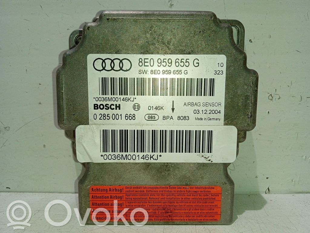 Audi A4 S4 B6 8E 8H Centralina/modulo airbag