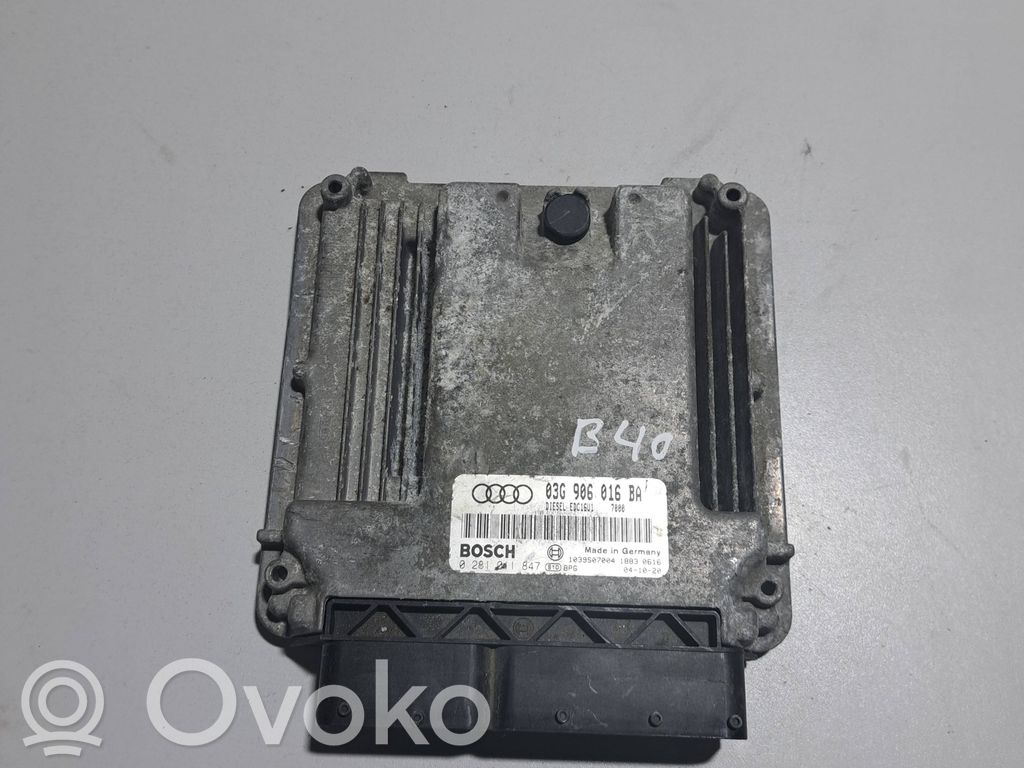 Engine control unit/module   03G906016BA,0281011847,1039S07004