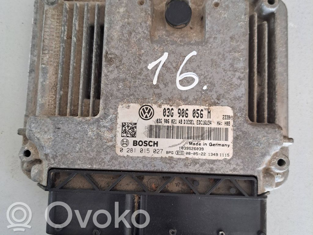 Engine control unit/module   03G906021AB,0281015027,03G906056M
