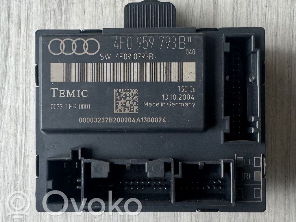 Audi A6 S6 C6 4F Sterownik / Moduł drzwi 