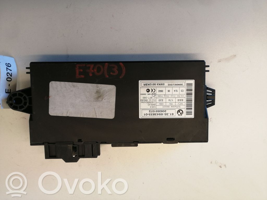 BMW X5 E70 CAS valdymo blokas/ modulis 