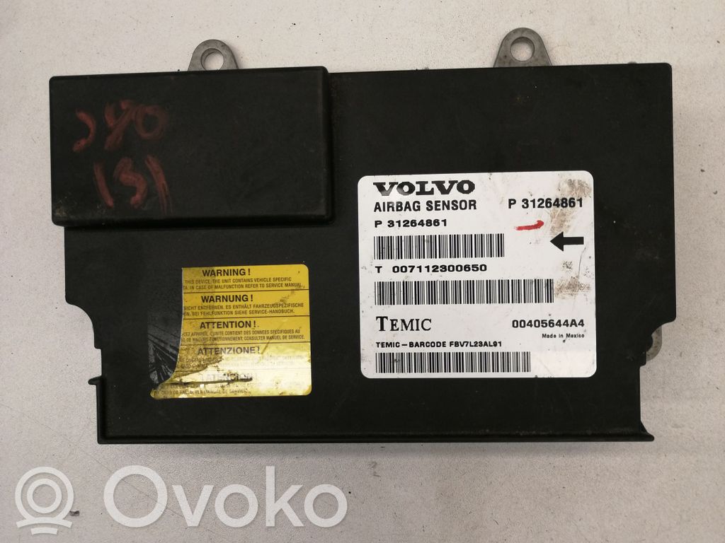 Volvo S80 Airbag control unit/module 
