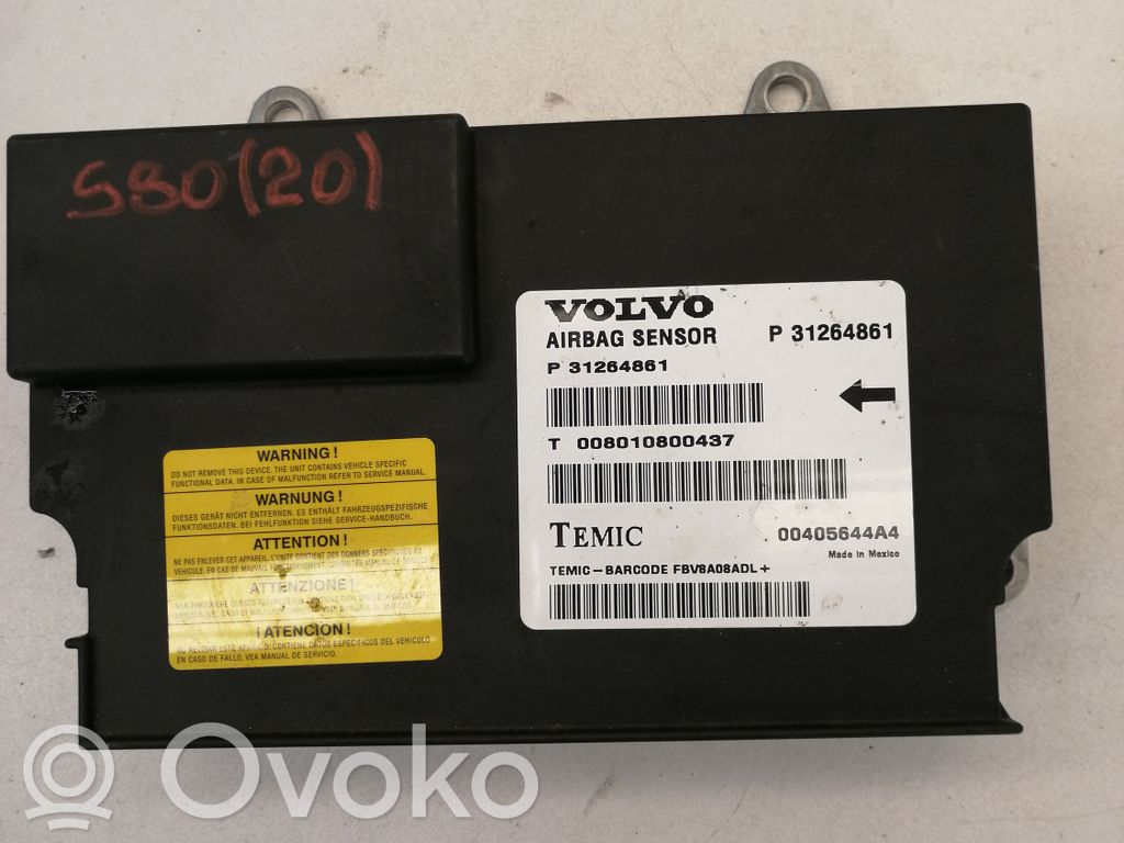 Volvo S80 Airbag control unit/module 