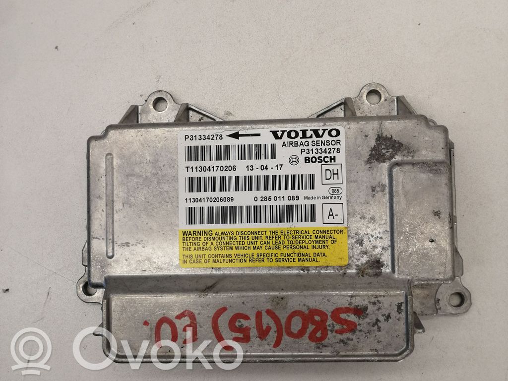 Volvo S80 Airbag control unit/module 