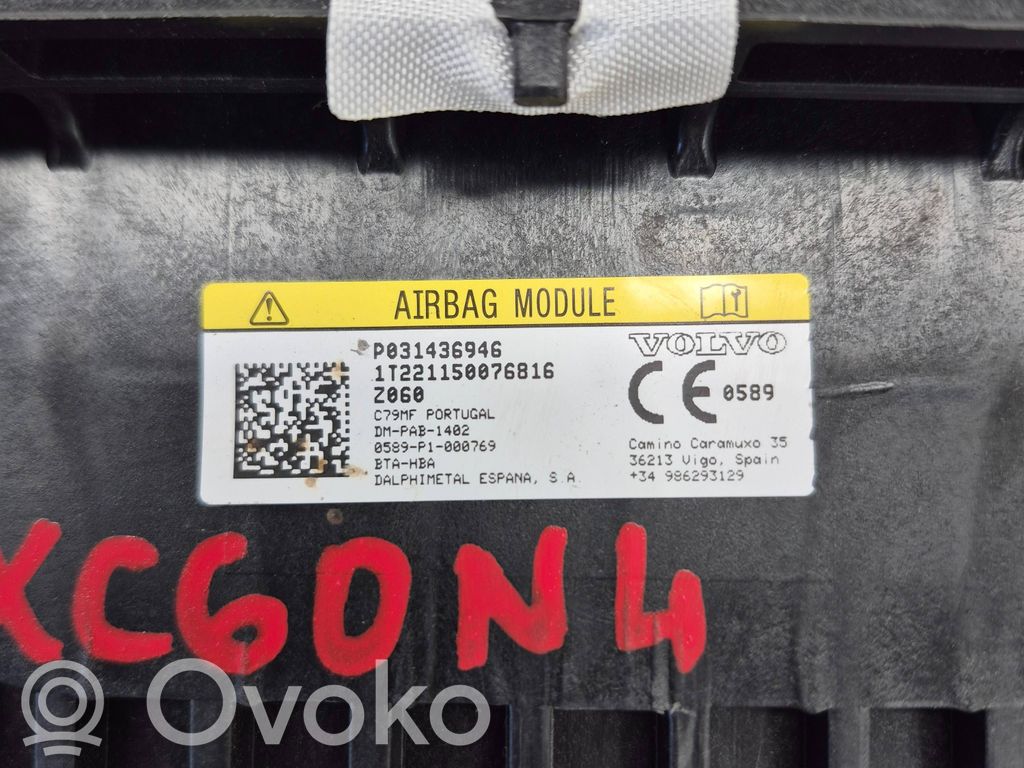 Volvo XC60 Passenger airbag 