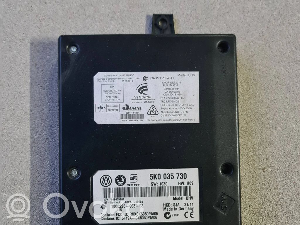 Skoda Octavia Mk2 (1Z) Unidad de control/módulo de bluetooth 