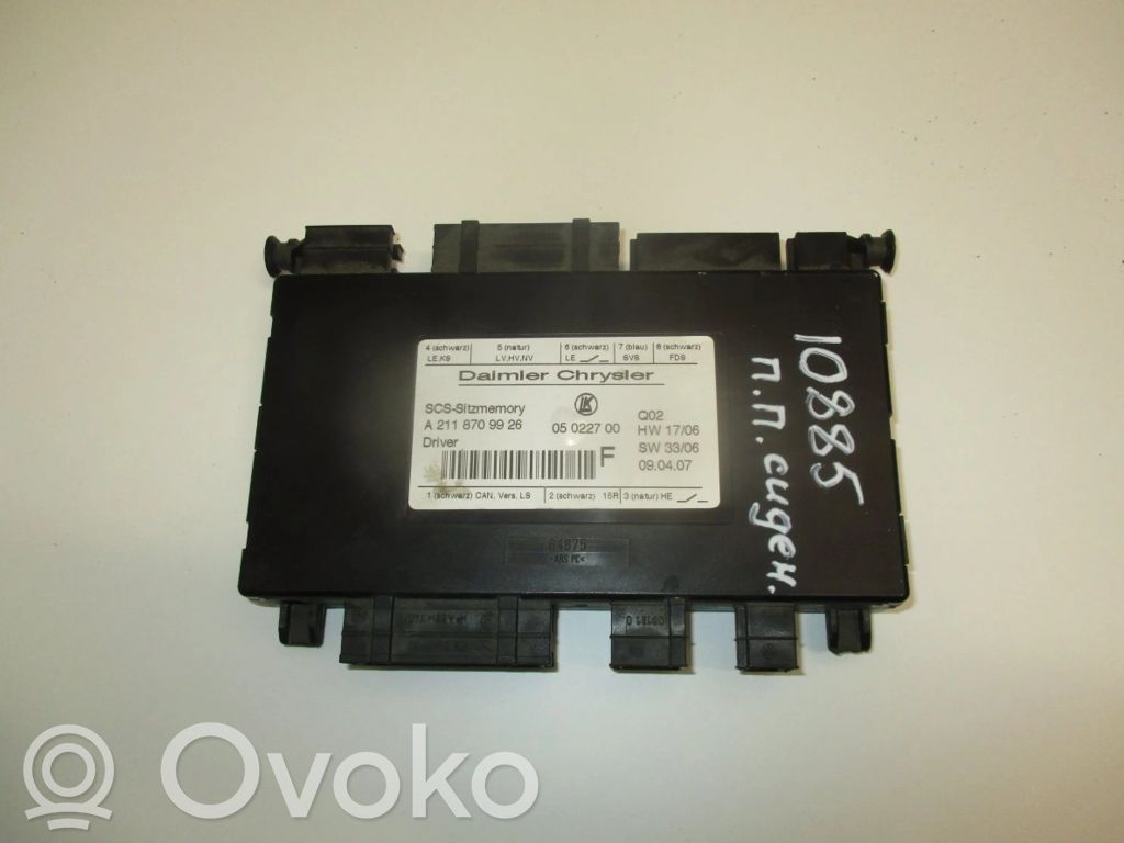 Mercedes-Benz ML W164 Module de commande de siège 