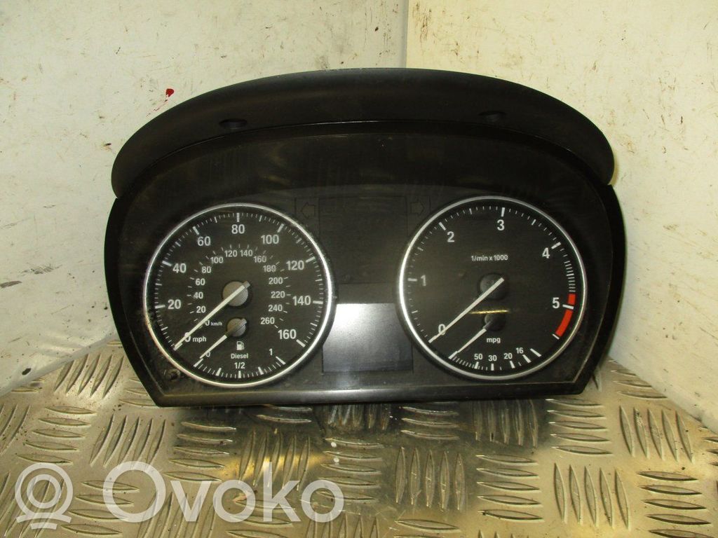 BMW 3 E90 E91 Spidometrs (instrumentu panelī) 