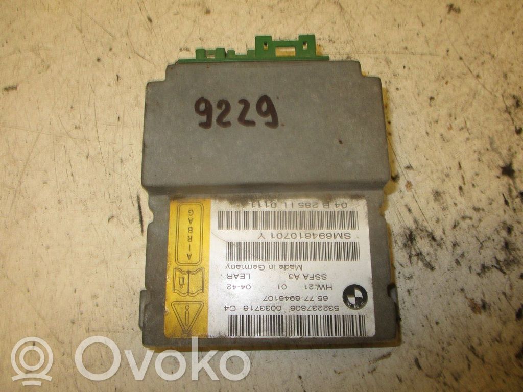 BMW 7 E65 E66 Turvatyynyn ohjainlaite/moduuli 