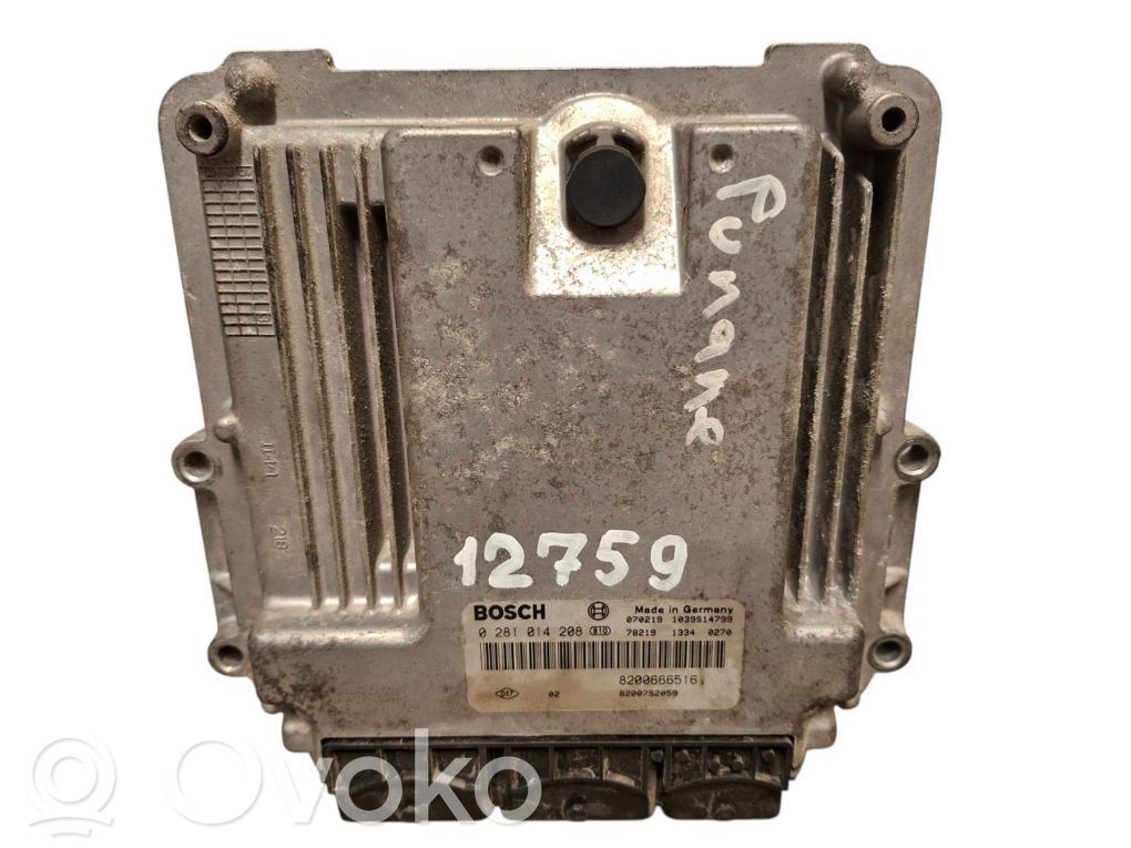 Engine control unit/module   0281014208,8200666516