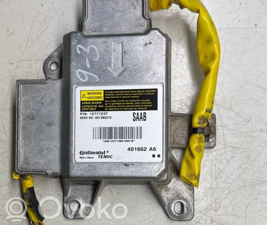 Unidad de control/módulo del Airbag   12771237,W0582219,401662A6