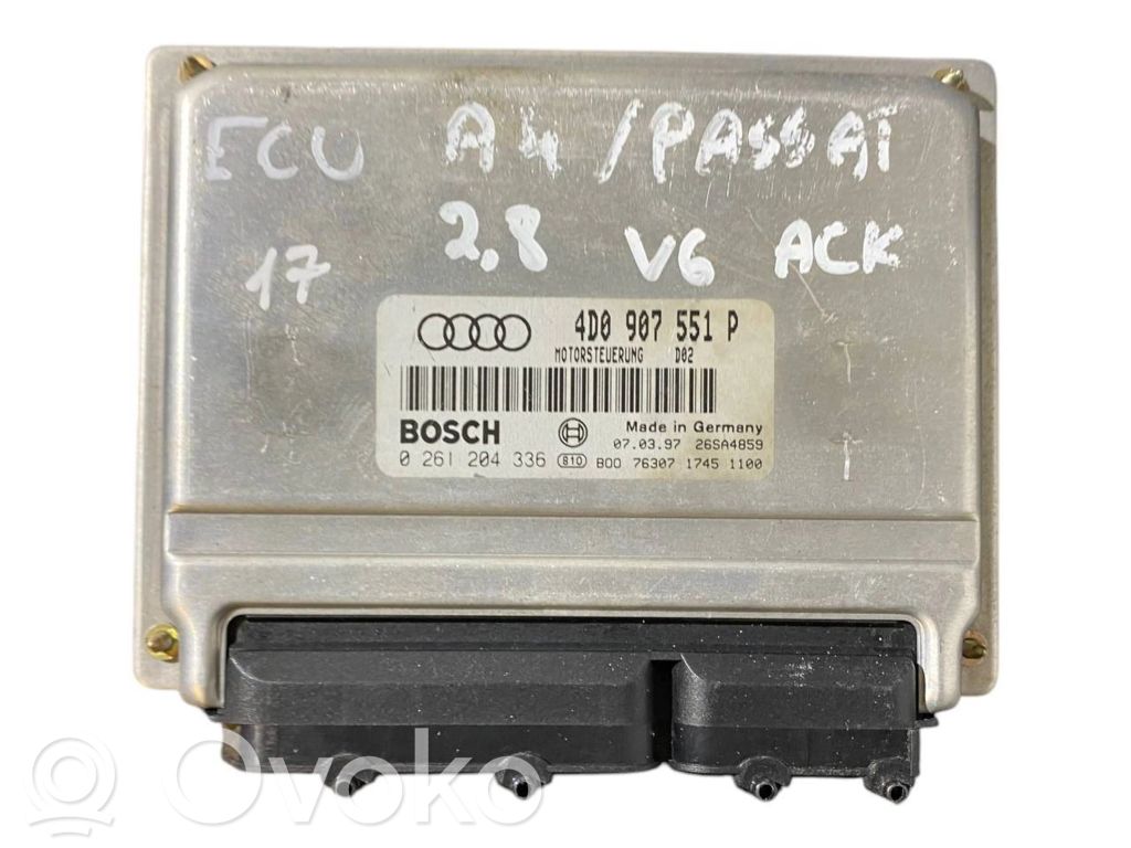 Engine control unit/module   4D0907551P,26SA4859,0261204336