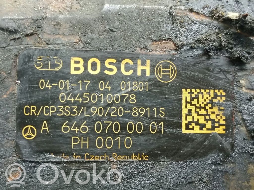 Mercedes-Benz Vito Viano W639 Pompe d'injection de carburant à haute pression 