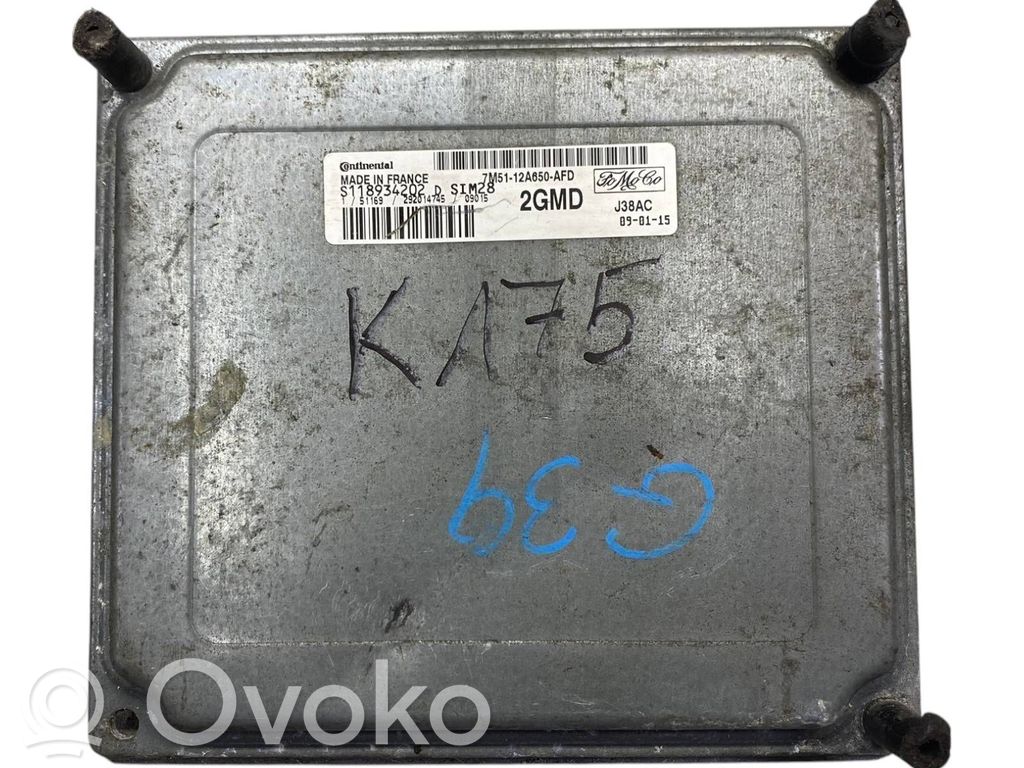 Engine control unit/module   7M5112A650AFD,S118934202D