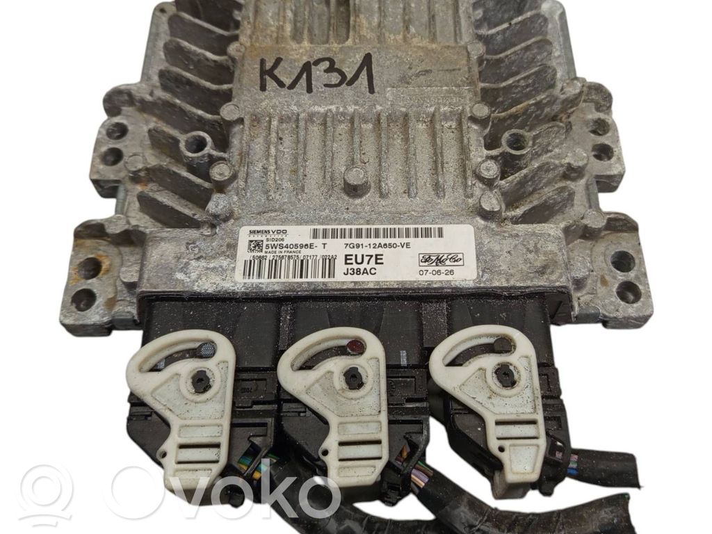 Engine control unit/module   7G9112A650VE,5WS40596ET,J38AC