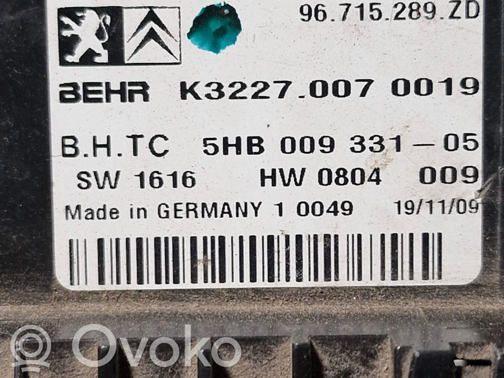 Citroen C5 Climate control unit 