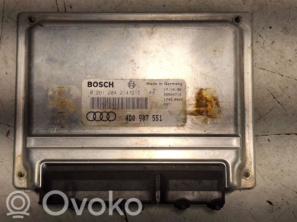 Engine control unit/module   4D0907551,26SA4715,0261204214