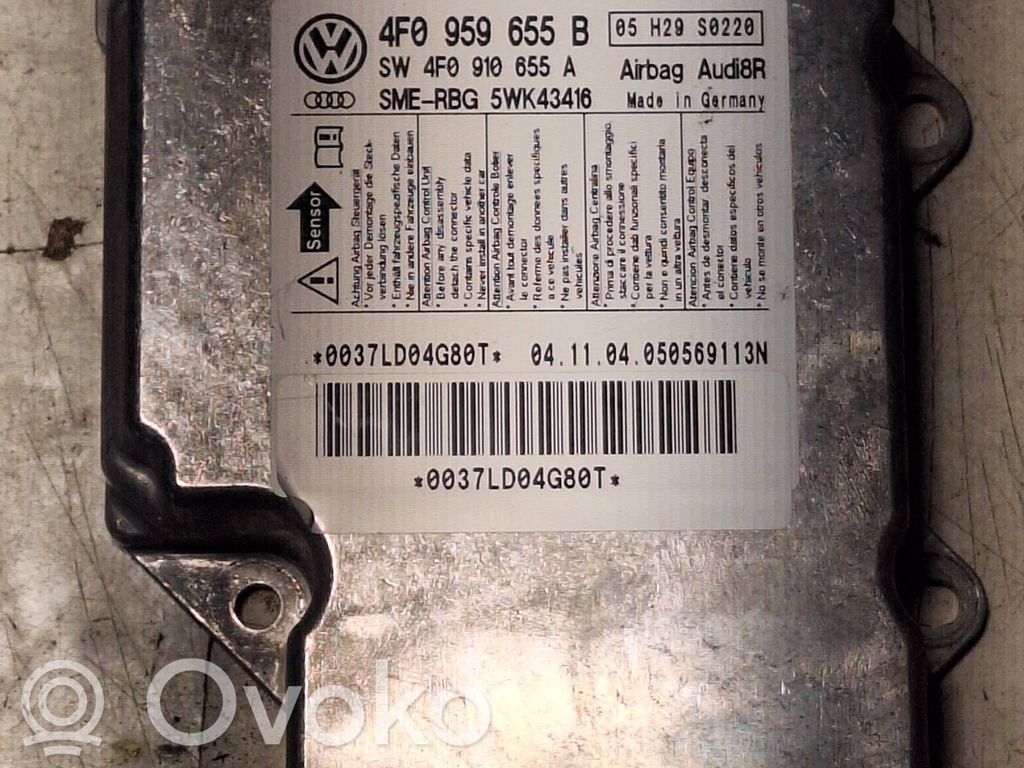 Audi A6 S6 C6 4F Unitate/modul de comandă airbaguri 