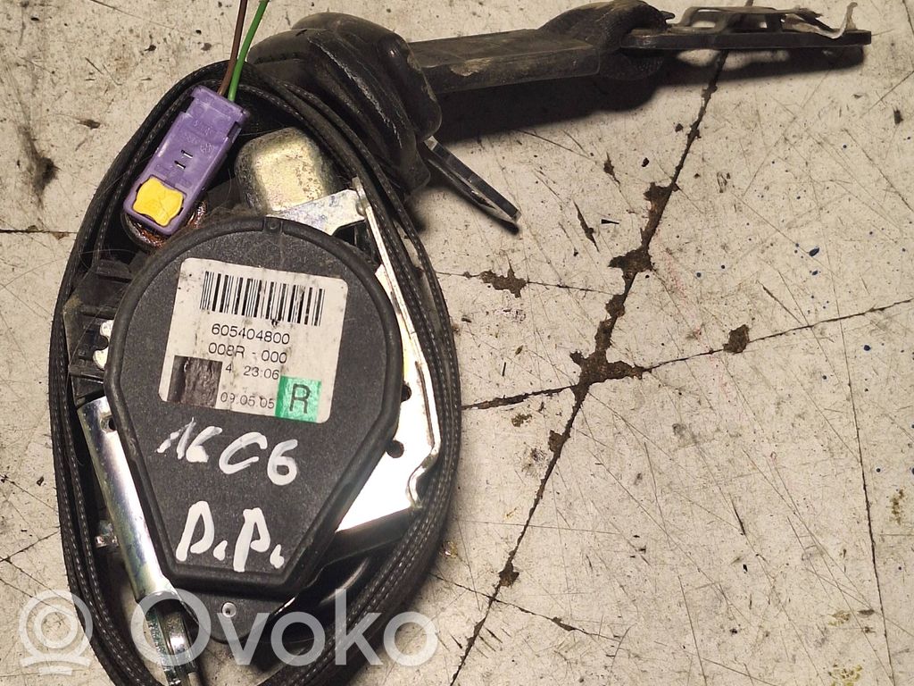 Audi A6 S6 C6 4F Cintura di sicurezza anteriore 