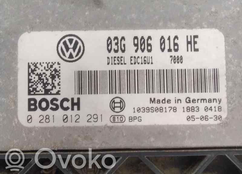 Engine control unit/module   03G906016HE,0281012291