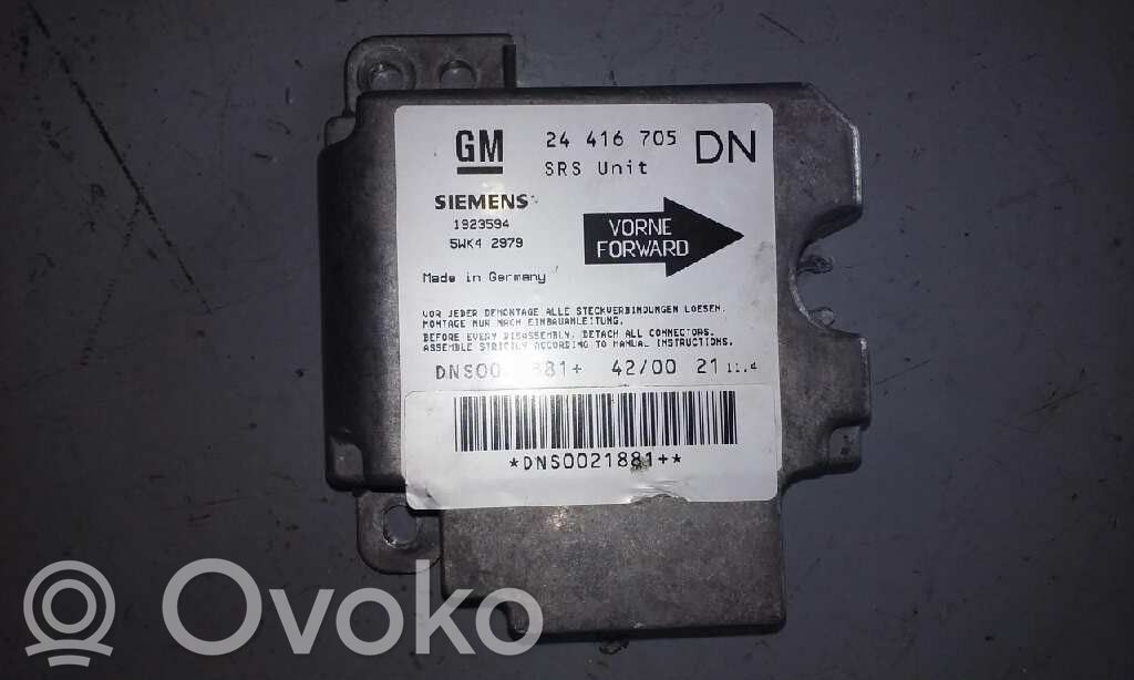 Opel Astra G Sterownik / Moduł Airbag 