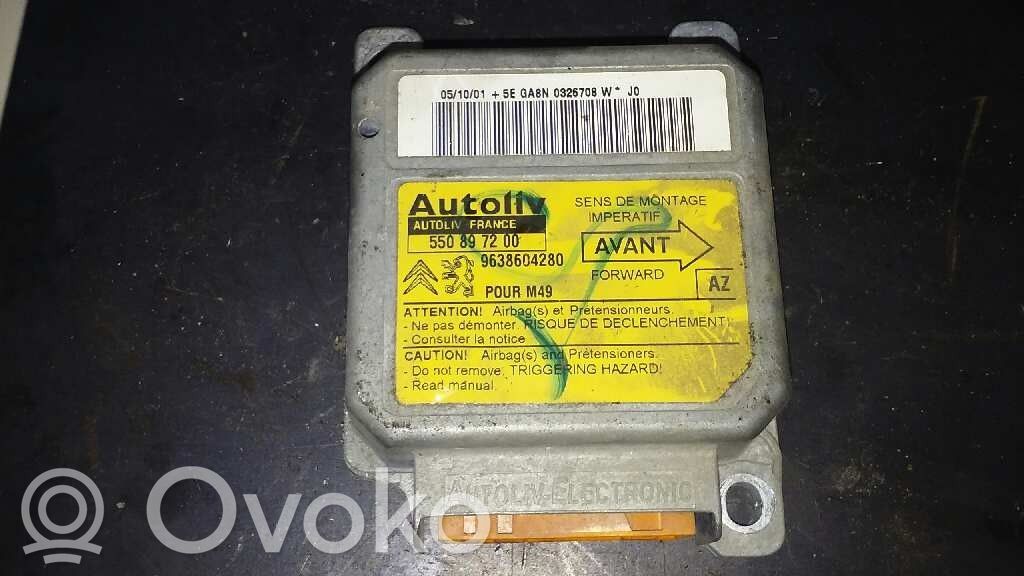 Unidad de control/módulo del Airbag   9638604280,9638604280