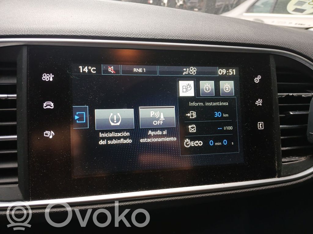 Peugeot 308 Schermo del visore a sovrimpressione