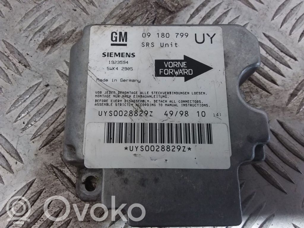 Opel Astra G Airbag control unit/module 