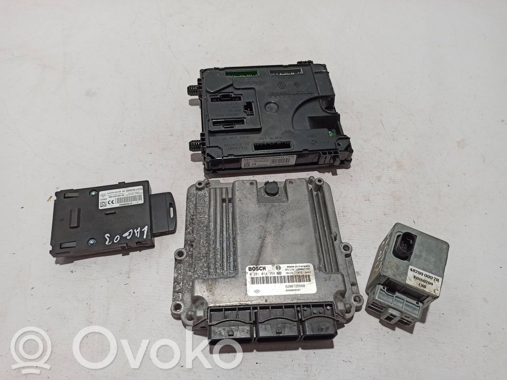 Renault Laguna III Engine ECU kit and lock set 