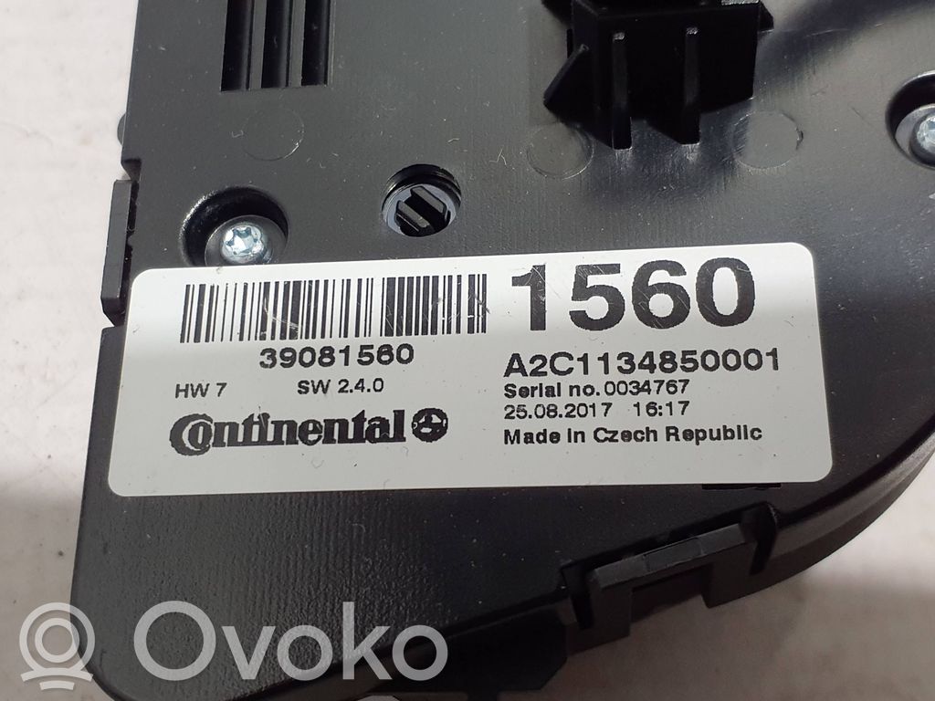 Opel Mokka Climate control unit 