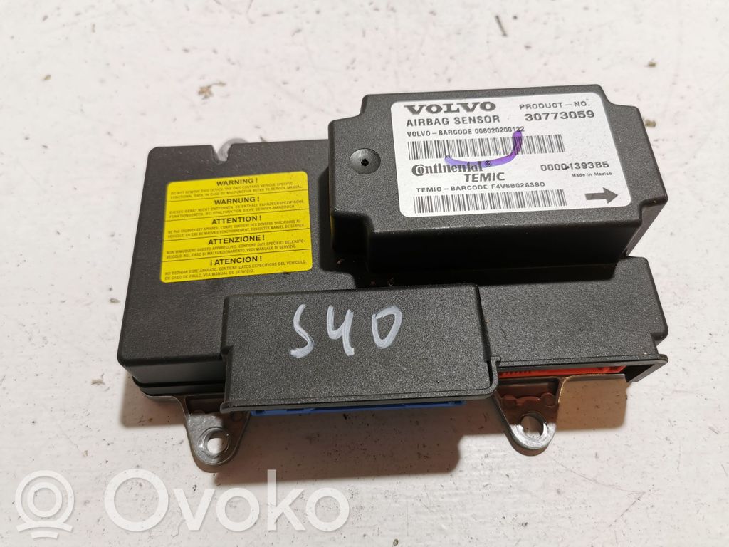 Volvo S40 Airbag control unit/module 
